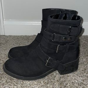 Black ankle booties